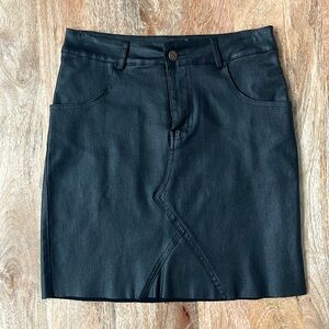 Pretty Little Thing High Waist Leather Skirt